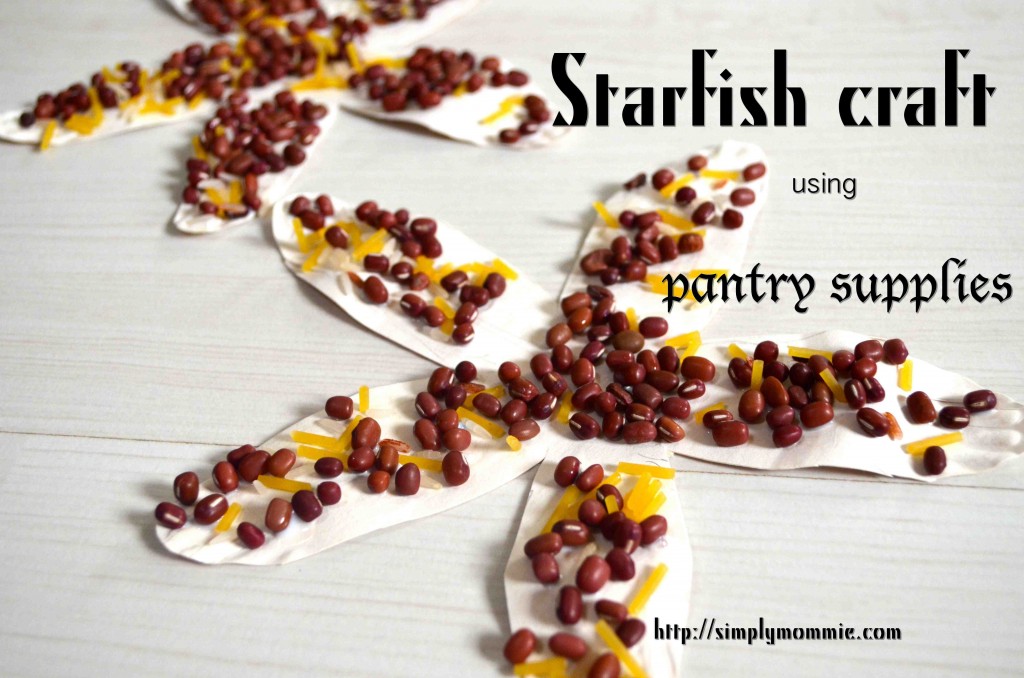 starfish craft using pantry supplies